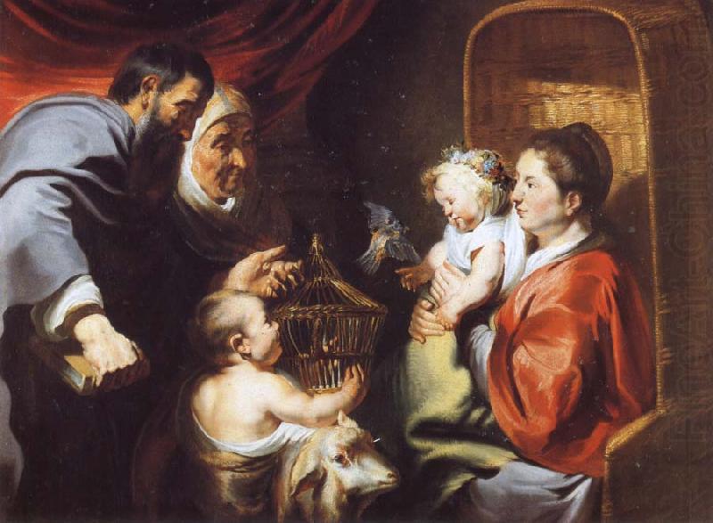 Jacob Jordaens The Virgin and Child with Saints Zacharias,Elizabeth and John the Baptist china oil painting image